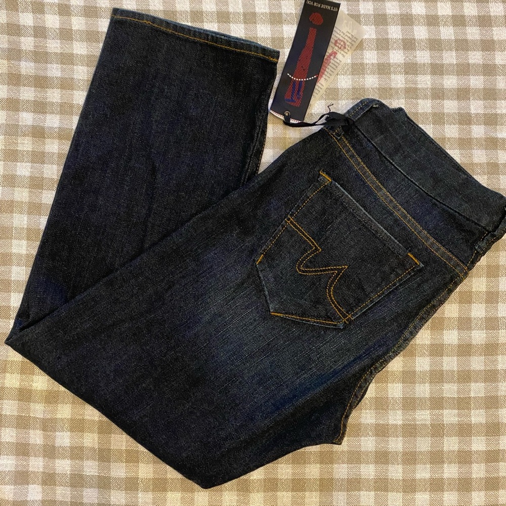 !it jeans dark wash denim low rise flare trouser jeans Size 29”